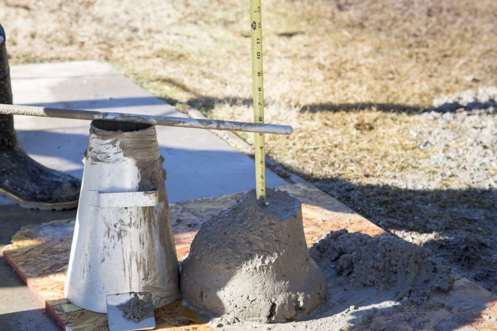 concrete slump test