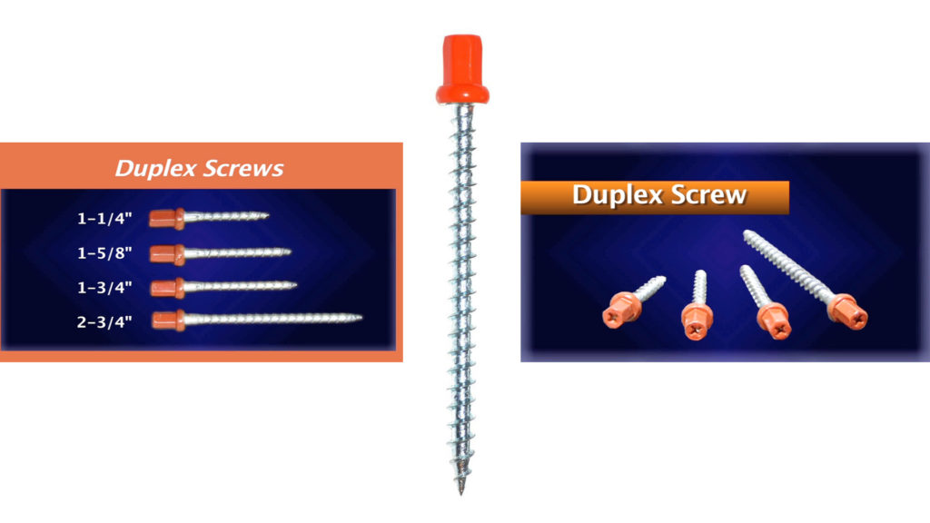 Coarse Thread Duplex Screws