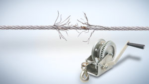 If too much tension is added, the cable will snap